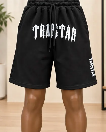 Black Graphic Shorts