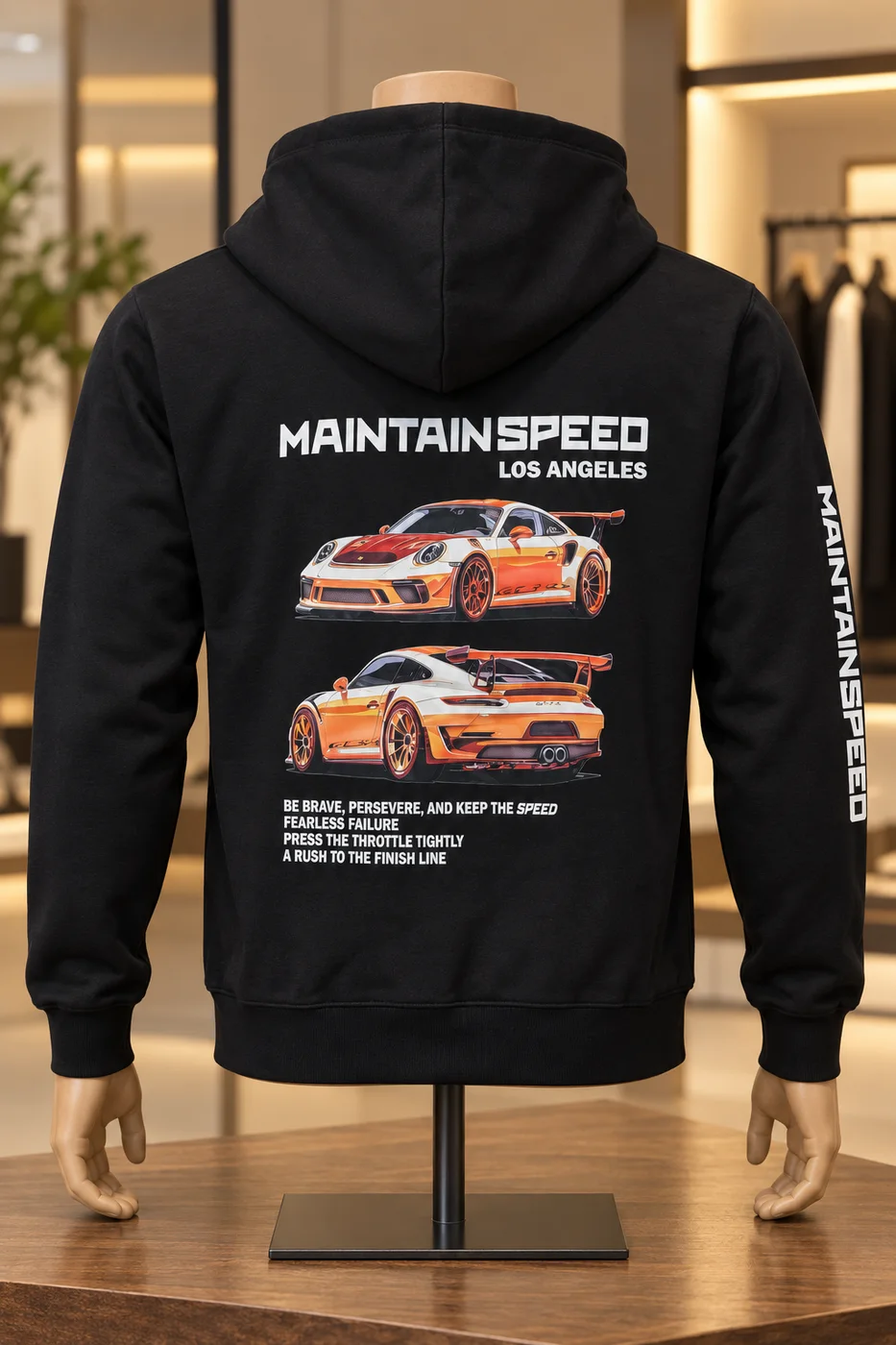 Black Maintain Speed Hoodie, additional view