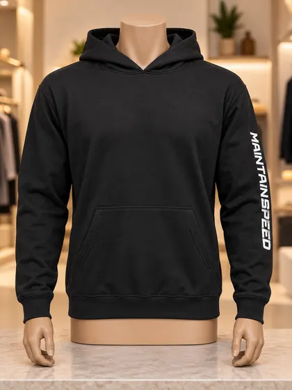Black Maintain Speed Hoodie