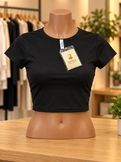 Black Vogue Crop Top