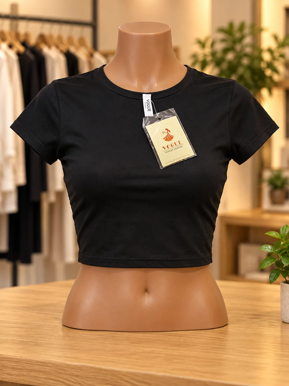 Black Vogue Crop Top