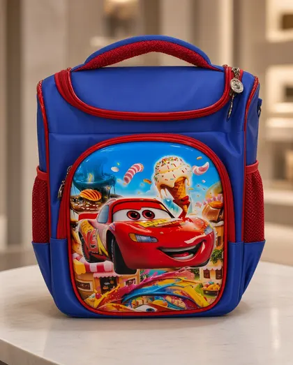 Blue & Red Racing Car Lunch Bag