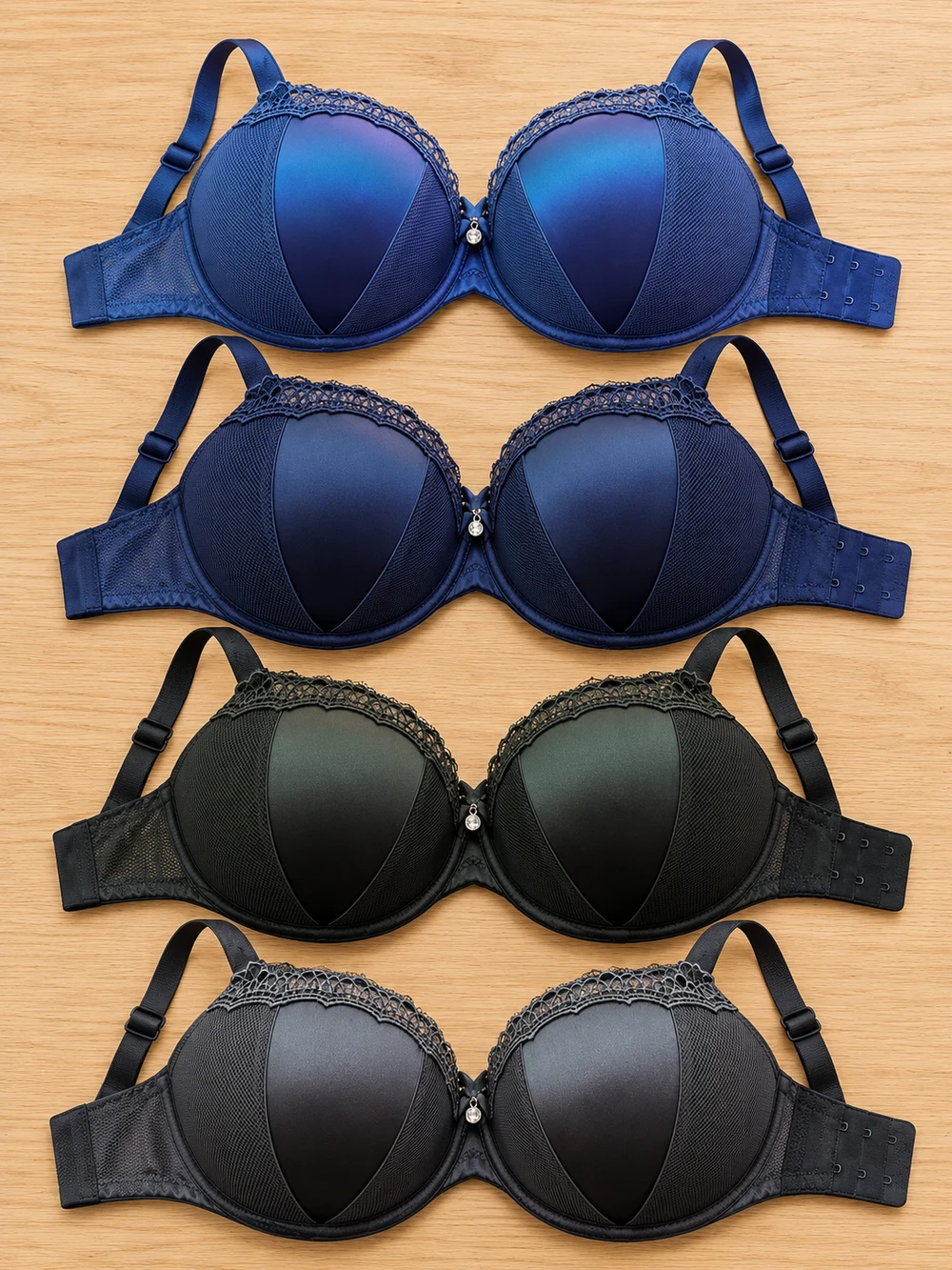 Contrast Lace Edge Bra colour selection