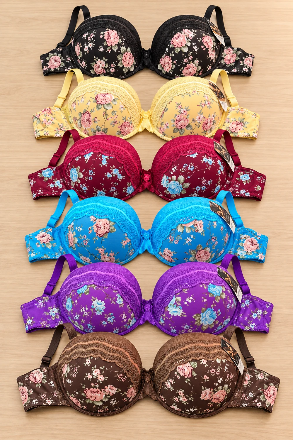 Floral Print Bra colour selection