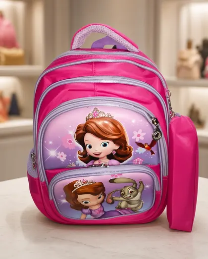 Bright Pink Princess Backpack