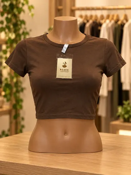 Brown Vogue Crop Top