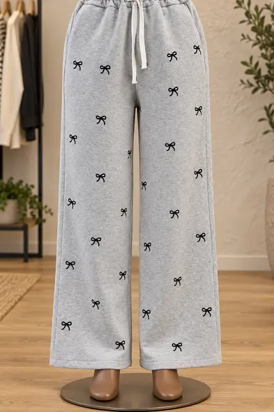 Grey Bow Trousers