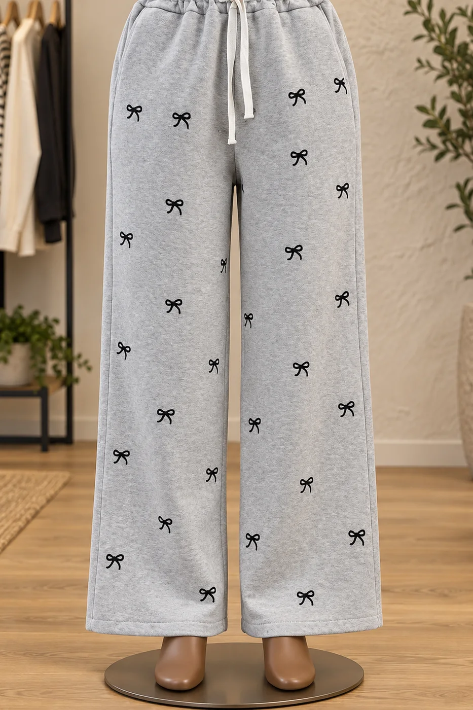 Grey Bow Trousers