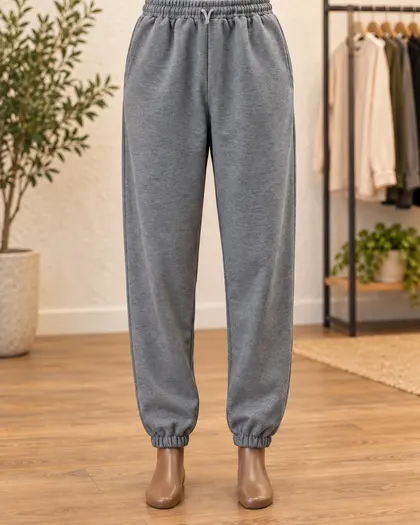 Grey Cuffed Joggers