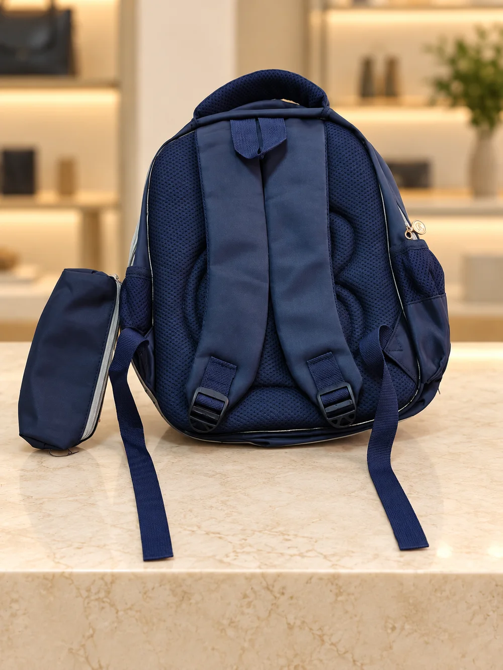 Navy & Orange Print Backpack, additional view