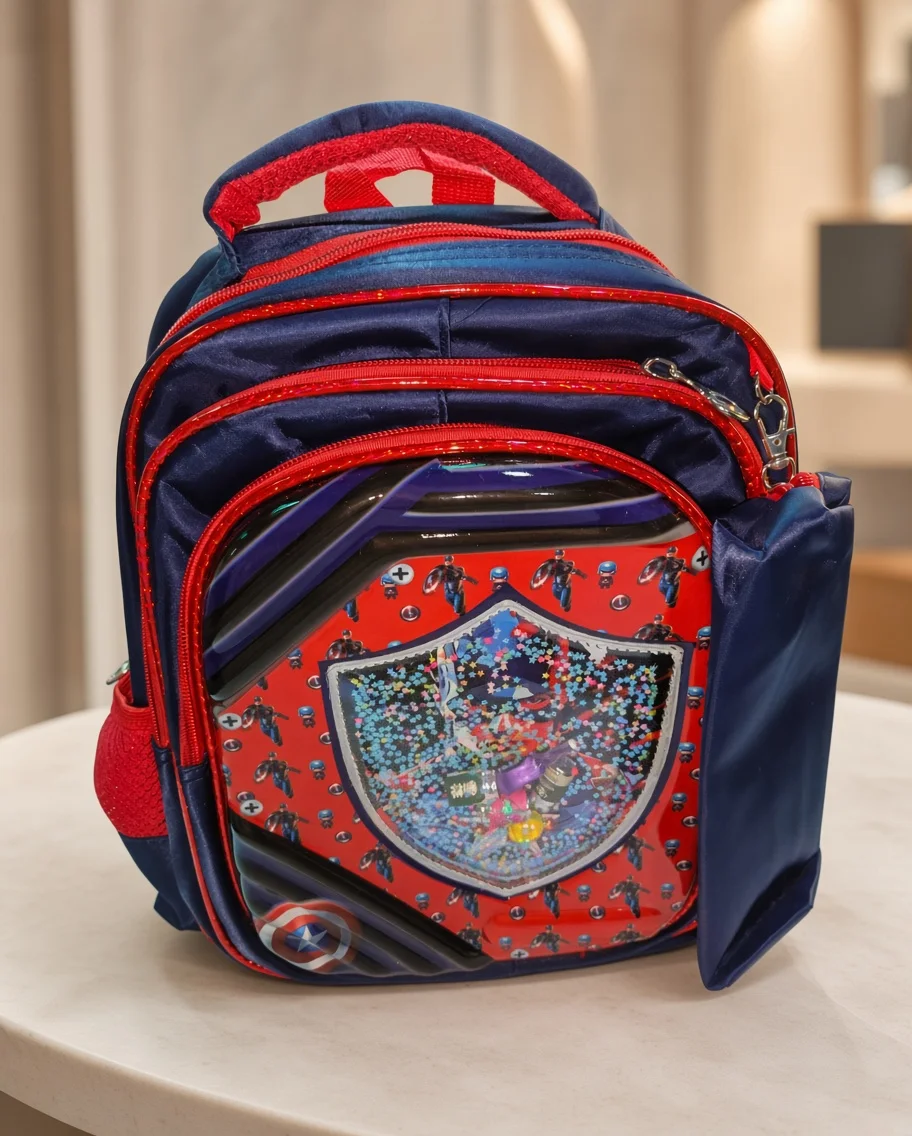 Navy & Red Shield Backpack