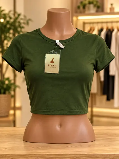 Olive Vogue Crop Top