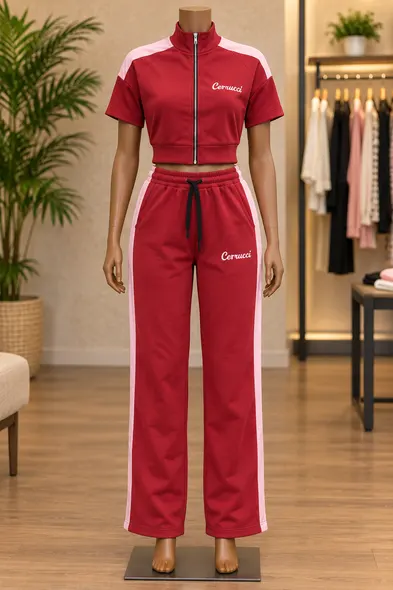Red Pink Cerrucci Two Piece