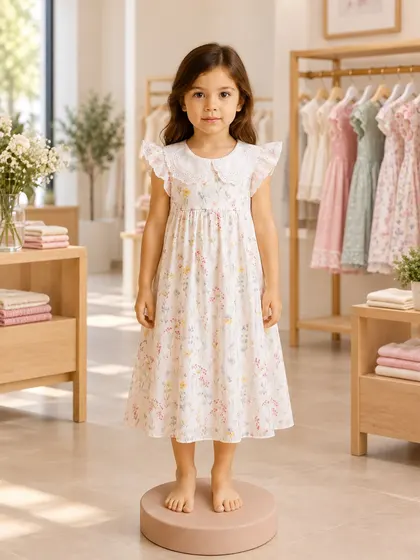 Girls Floral Summer Dress