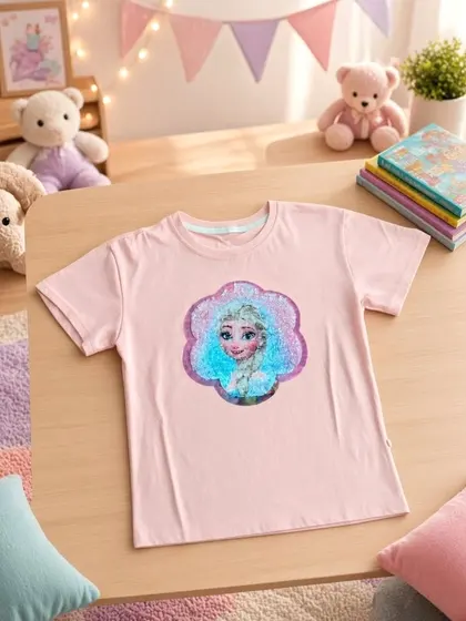 Girls Frozen Print T-Shirt