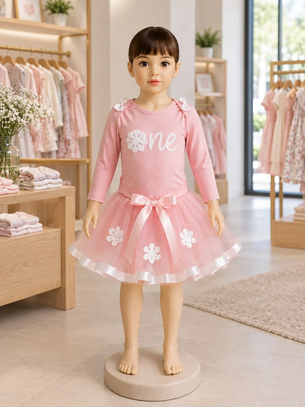 Girls Pink Floral Dress