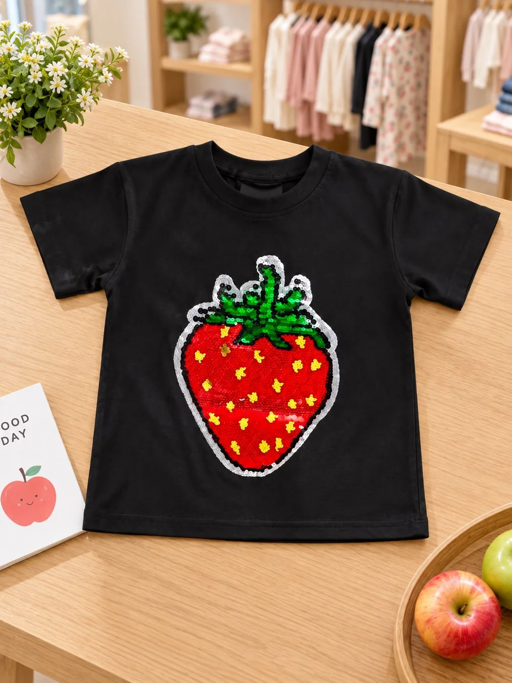 Kids Strawberry Print T-Shirt