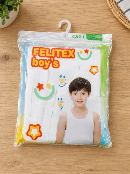Boys' White Singlet
