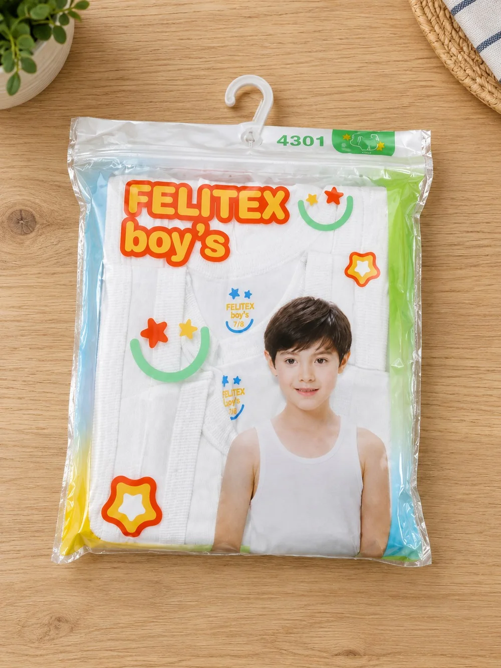 Boys' White Singlet
