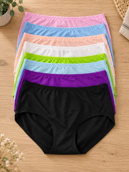High-Waist Mesh Panties