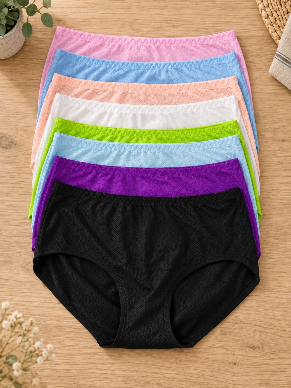 High-Waist Mesh Panties