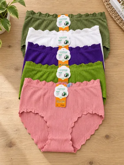 Ladies' Cotton Ribbed Panties