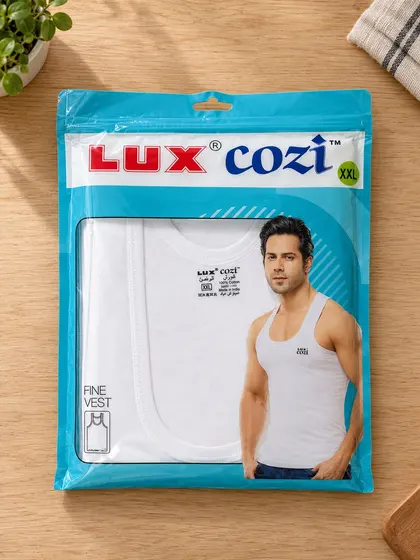 Men's White Lux Cozi Singlet