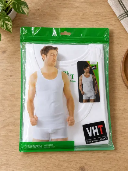 Men's White Premium Vest Singlet