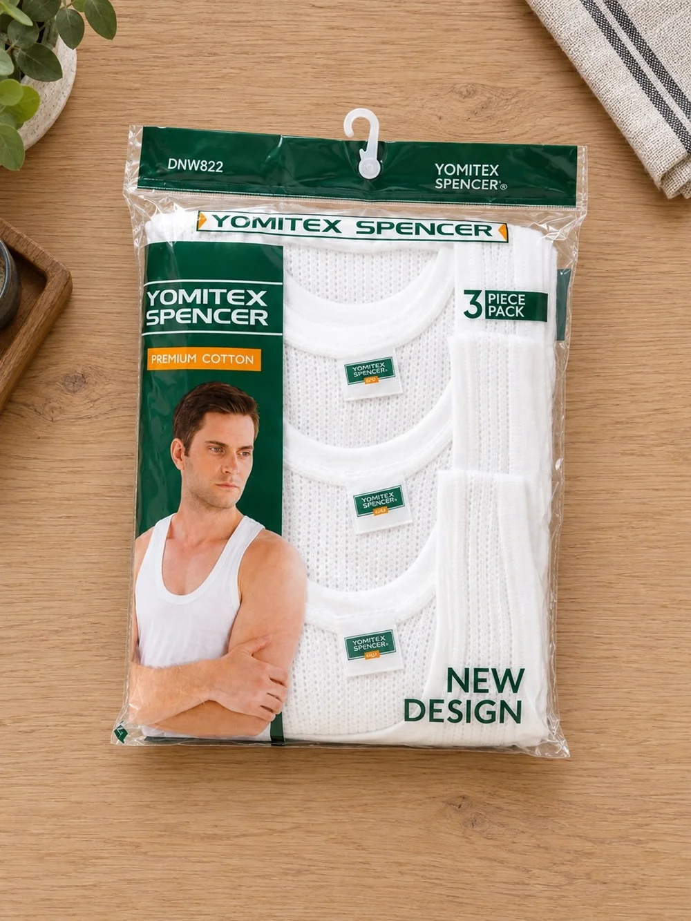 Men's White Yomitex Spencer 3-Pack Singlet