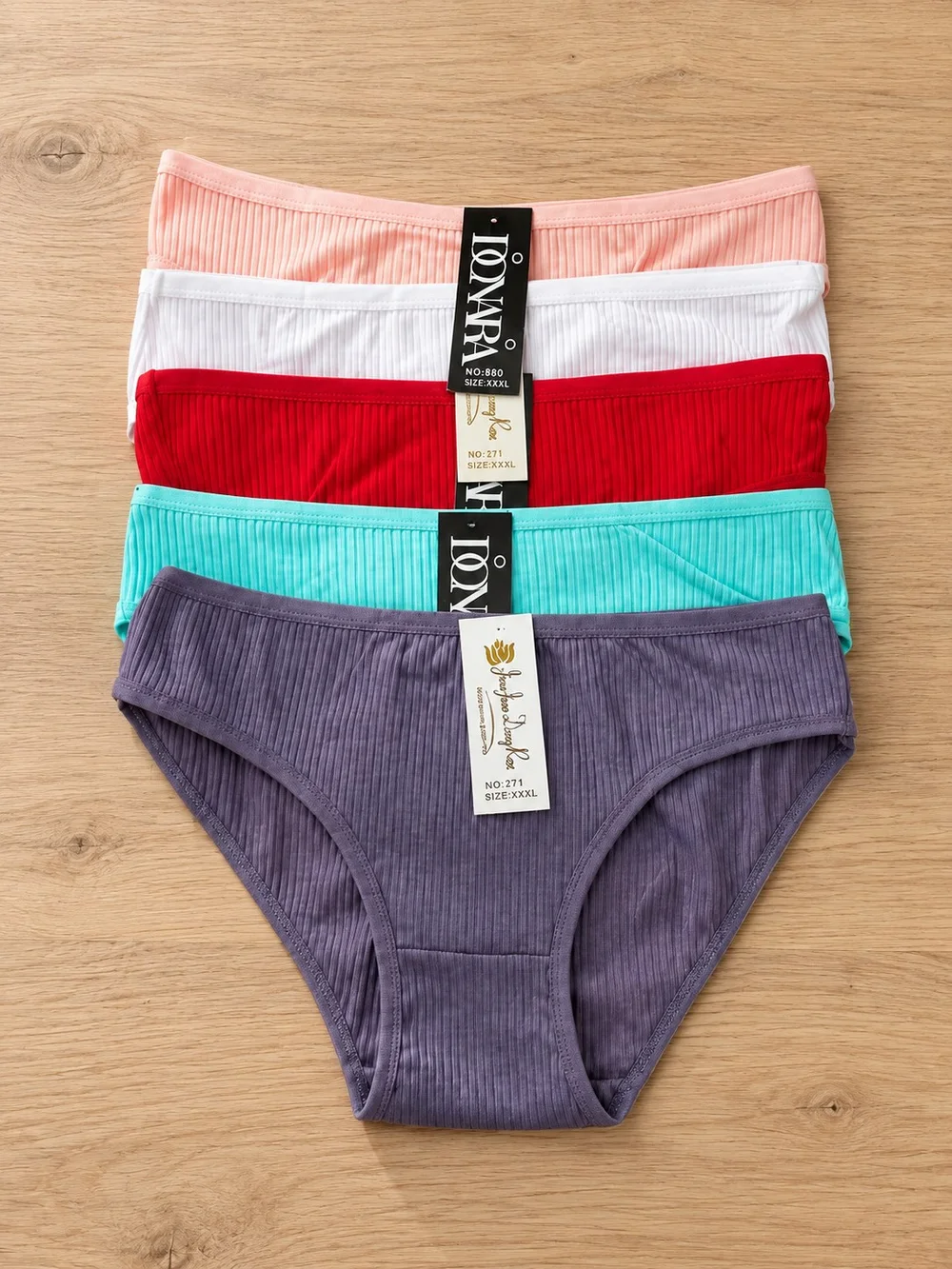 Women's Ribbed Cotton Panties