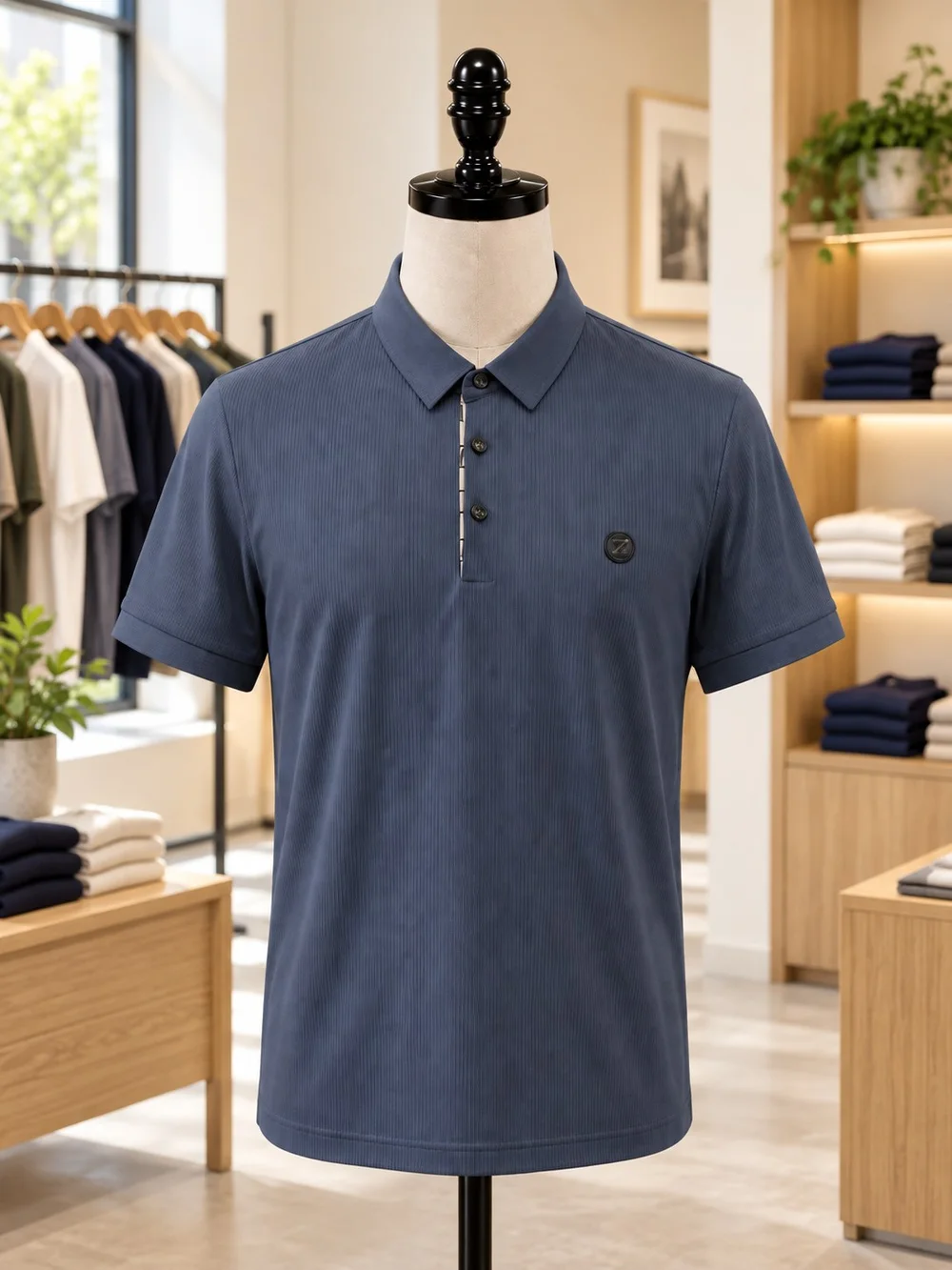 Classic Ribbed Polo Shirt