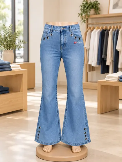 Designer Flared Denim Jeans