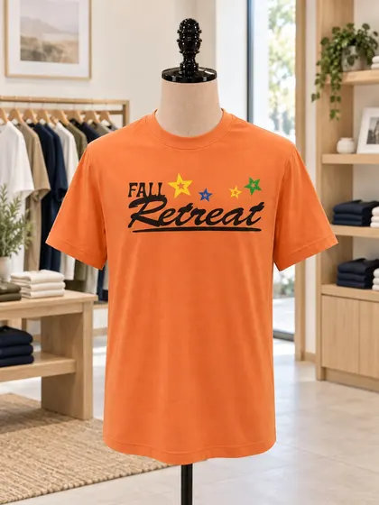 Fall Retreat Graphic Round Neck T-Shirt