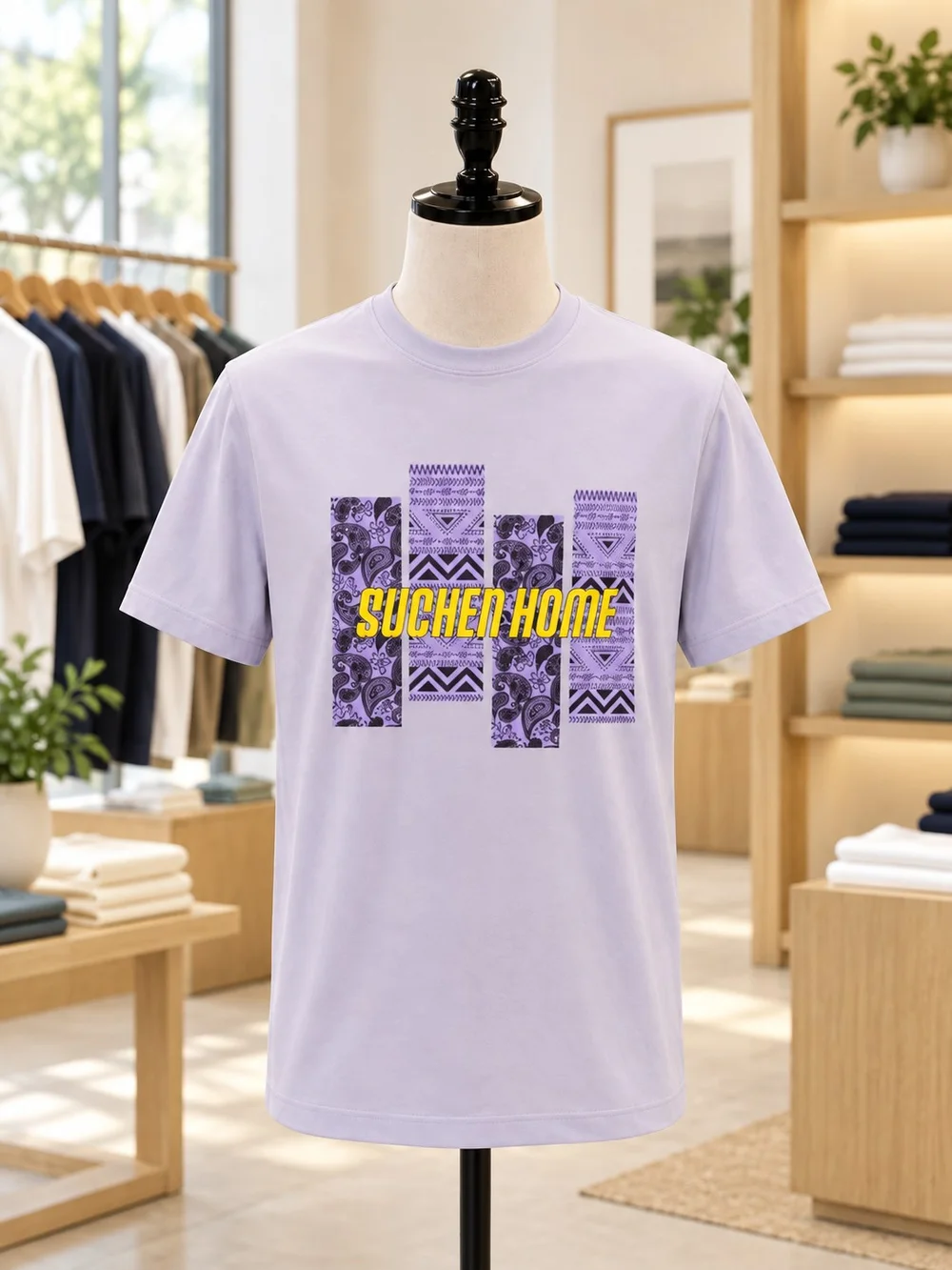 Suchen Home Graphic Round Neck T-Shirt