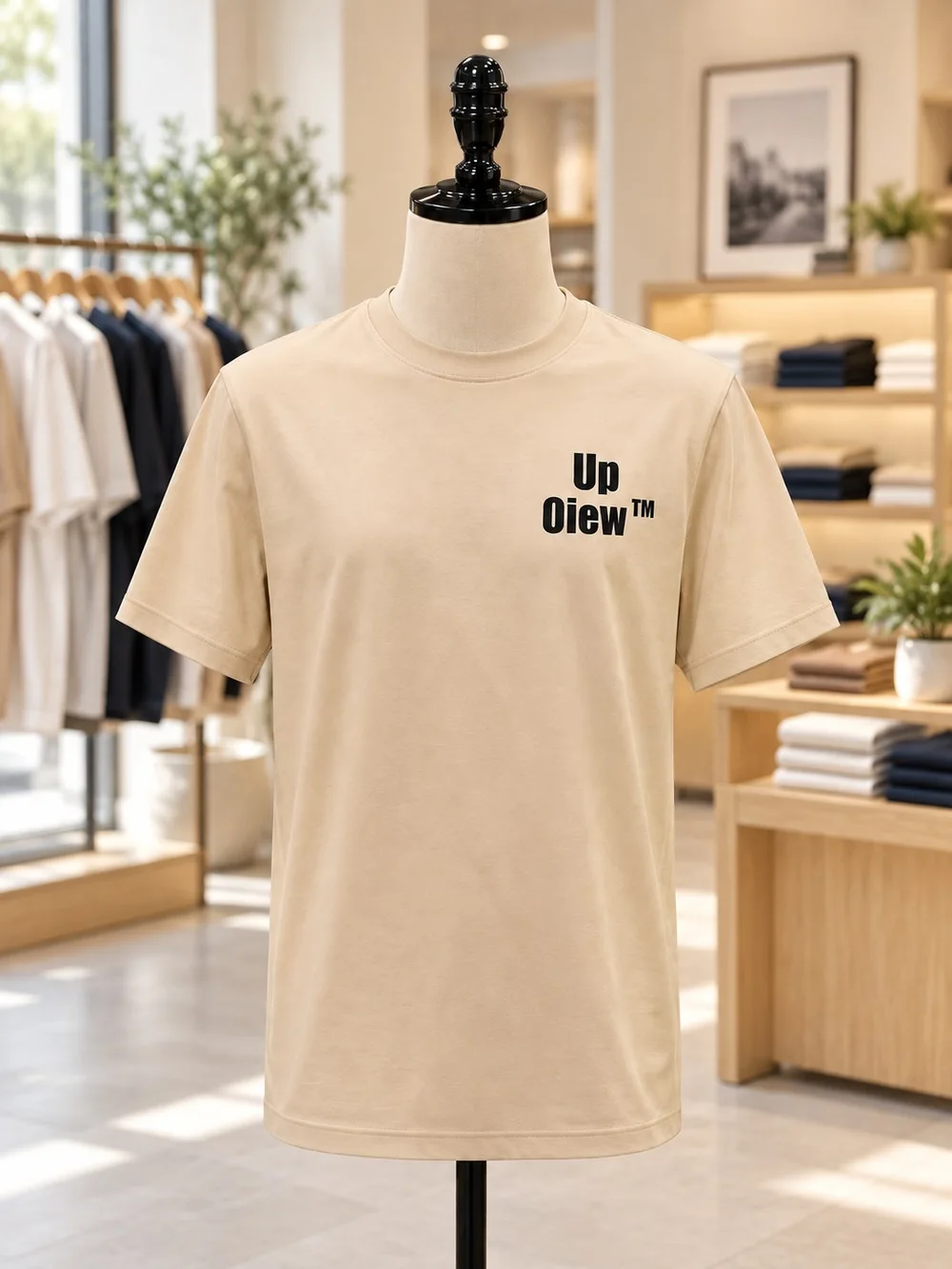 Up Oiew Classic Round Neck T-Shirt