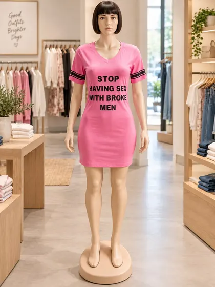 Ladies' Casual Pink Dress